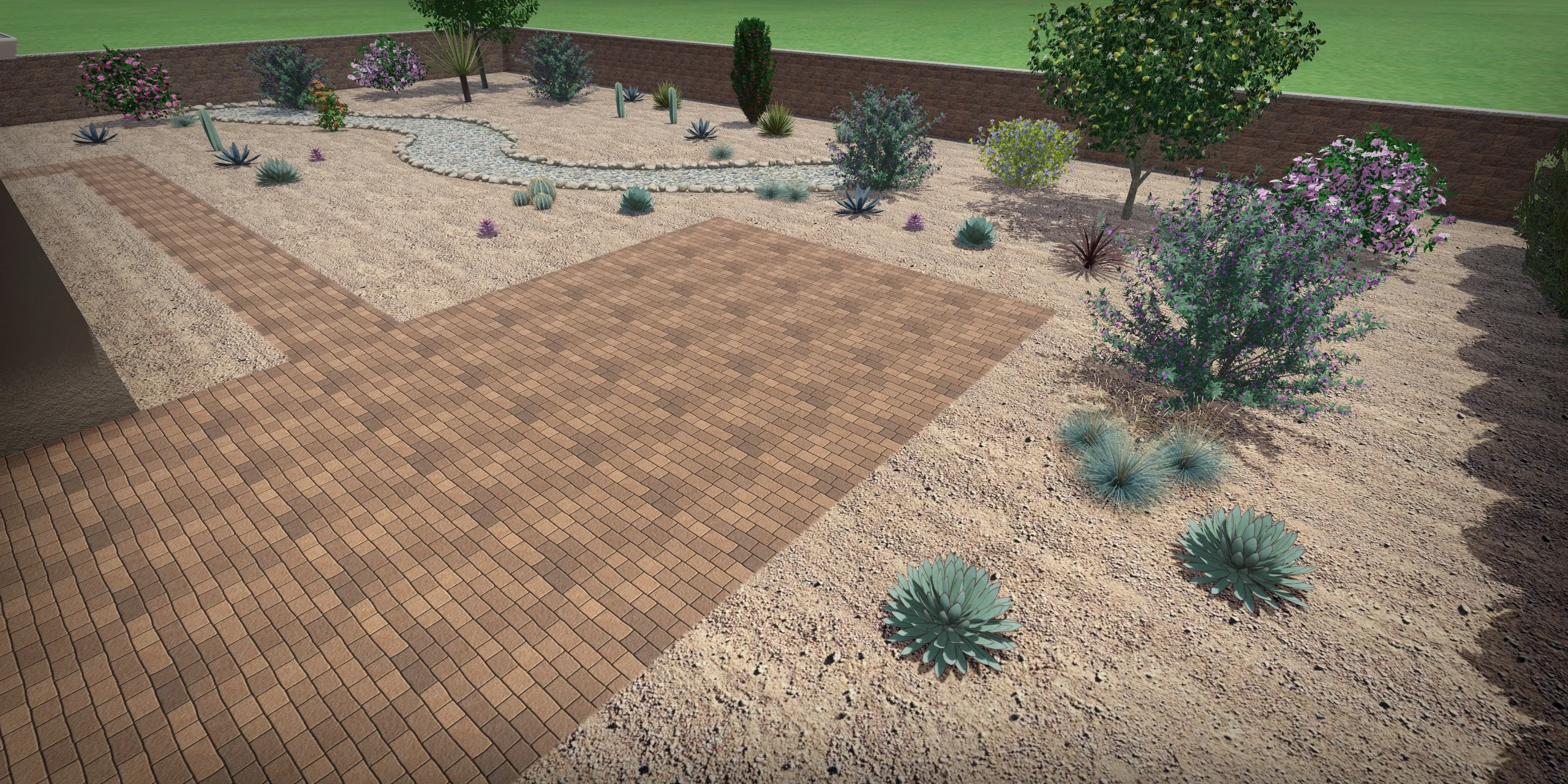Custom paver patio and hardscaping in Avondale, Arizona by TJ Landscape