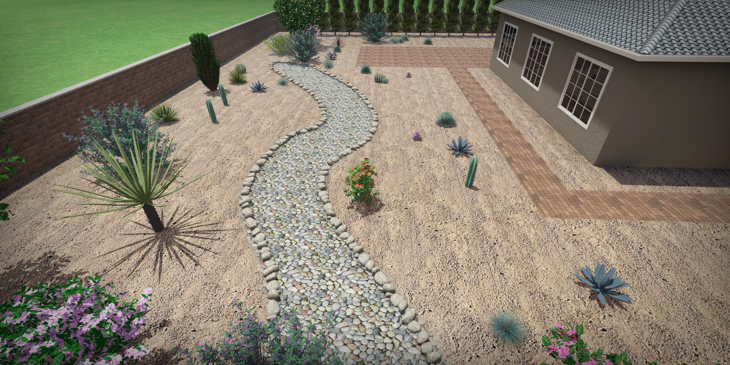 Custom paver patio and hardscaping in Goodyear, Arizona by TJ Landscape