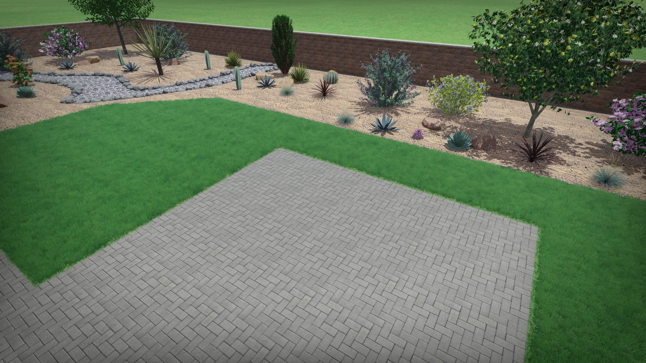Custom paver patio and hardscaping in North Phoenix, Arizona by TJ Landscape