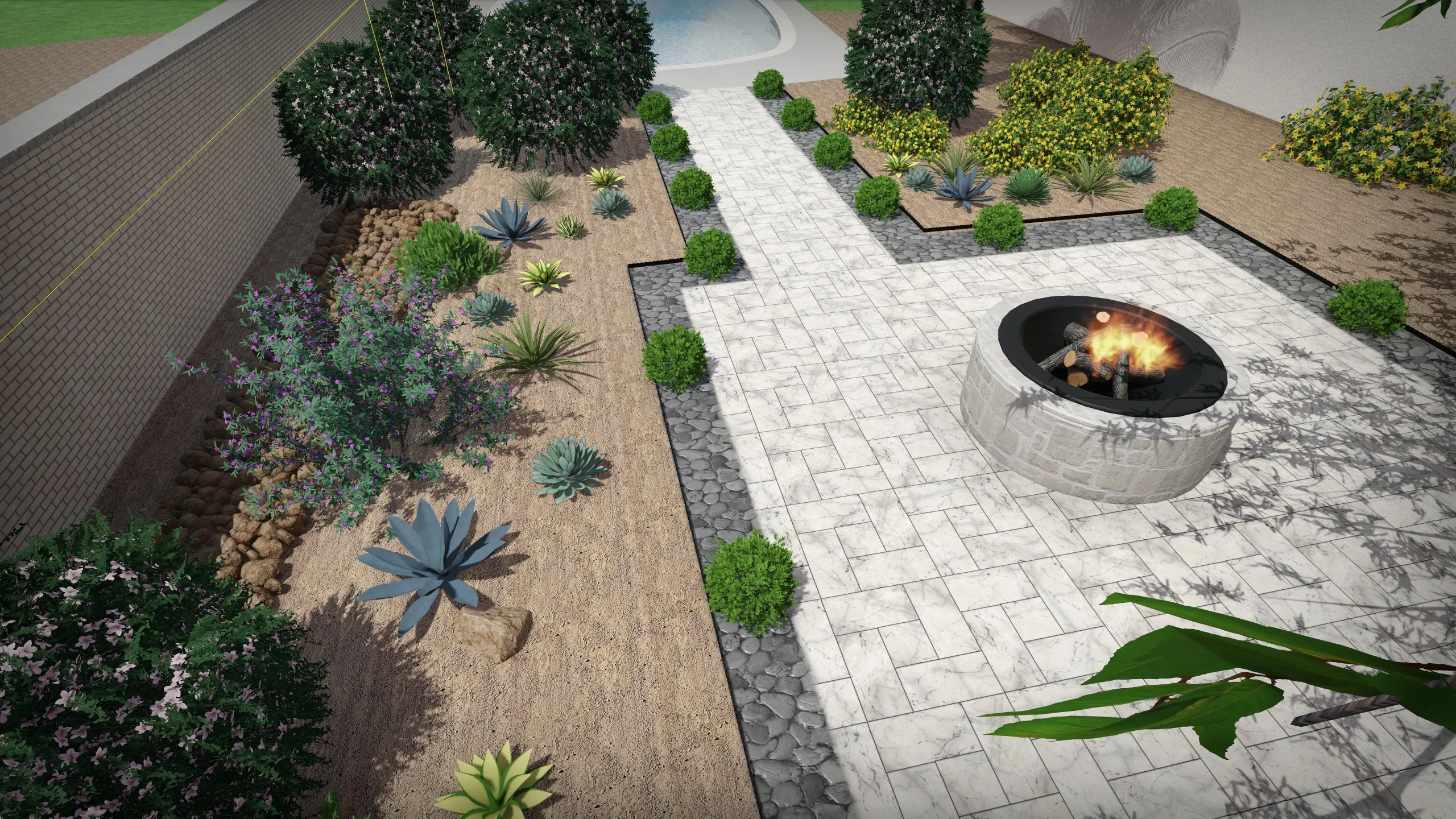 Custom paver patio and hardscaping in Deer Valley, Arizona by TJ Landscape